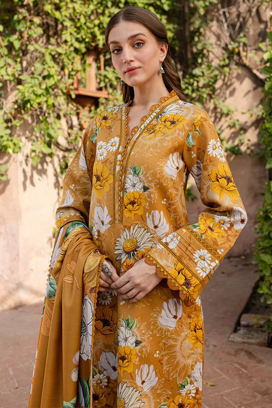 HS Collectionss | Winter 3PC Khaddar Printed Suit | Printed Shirt + Printed Dupatta + Printed Trouser – HSC-2642