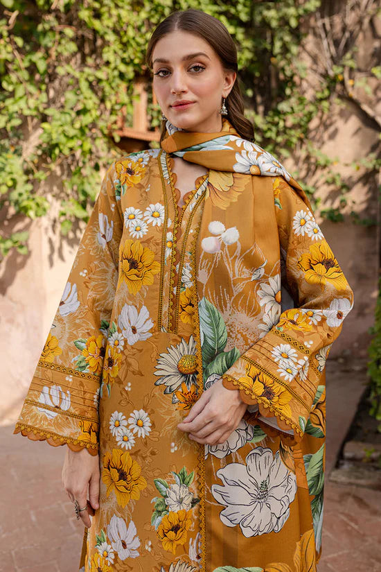 HS Collectionss | Winter 3PC Khaddar Printed Suit | Printed Shirt + Printed Dupatta + Printed Trouser – HSC-2642