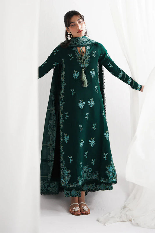 HS Collectionss Winter 3PC Dhanak Embroidered Suit with Embroidered Shawl & Trouser –  HSC-4318